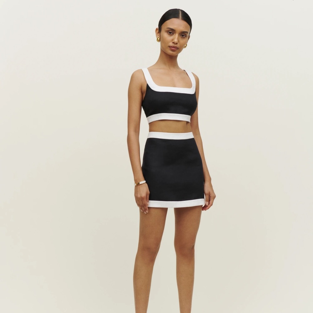 Reformation Black and White Skirt